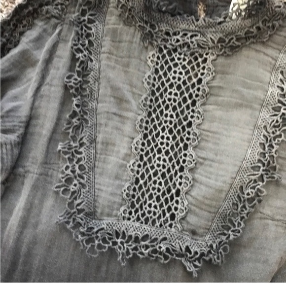 Free People One Ombré Victorian Blouse Lace Small - Picture 3 of 10